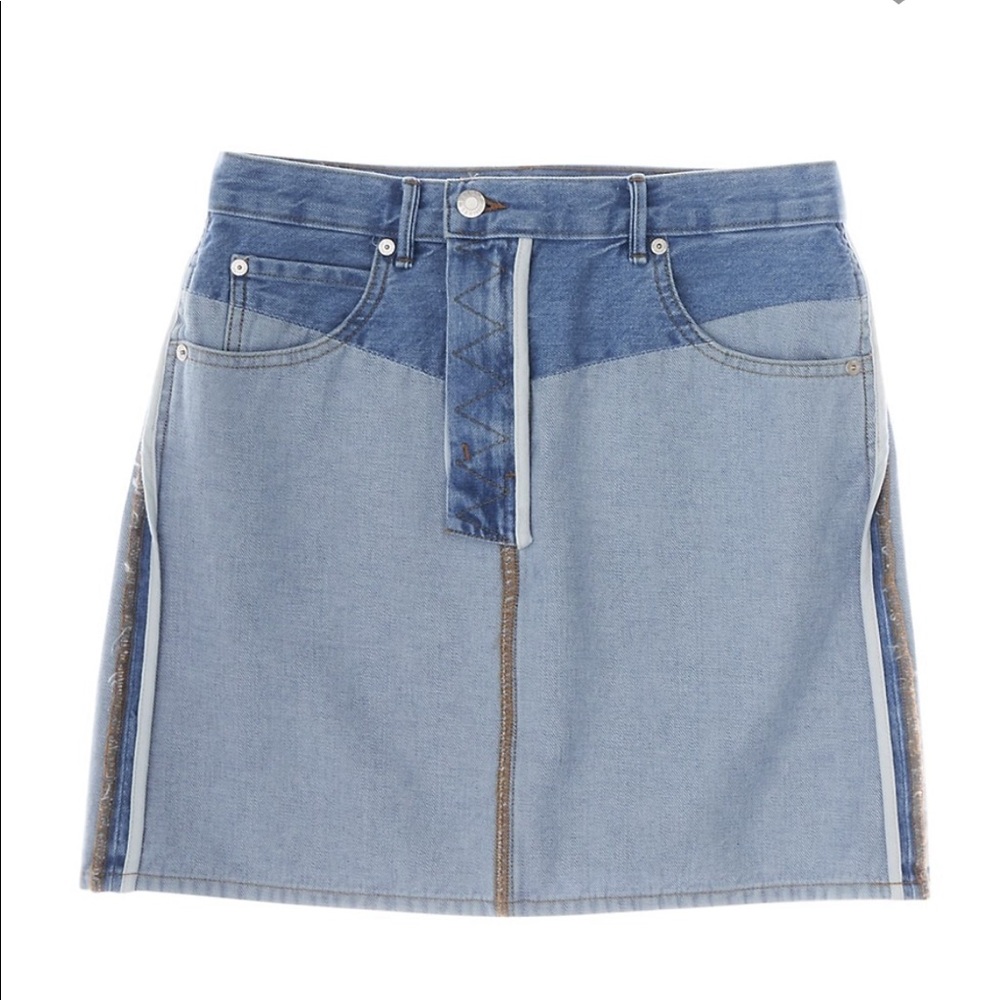HELMUT LANG REVERSED DENIM MINI SKIRT 26
